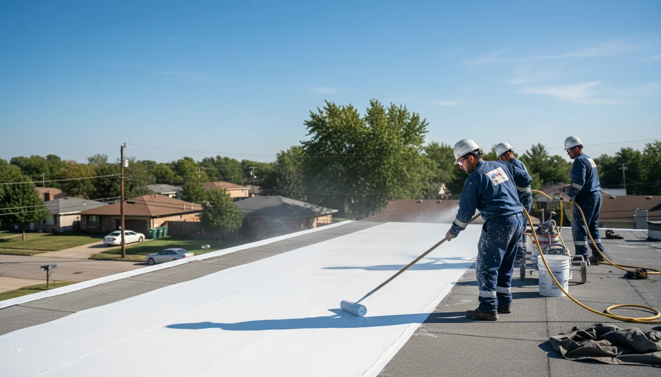 Commercial roof coating in Bronte, TX near me
